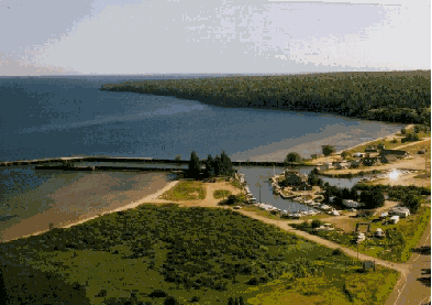 Arial View of Cornucopia and Harbor